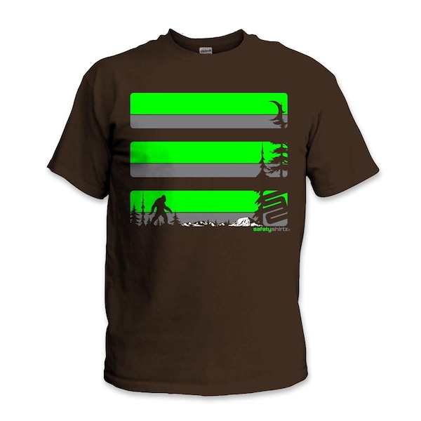 Sasquatch High Visibility Tee, Brown, 2XL